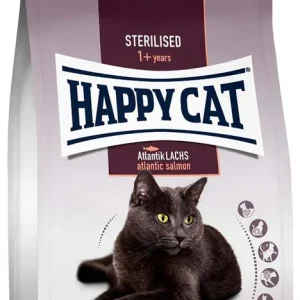 Köp online HappyCat Adult sterilised, lax, 10 kg