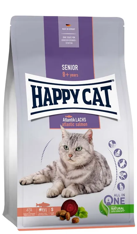 HappyCat Senior, lax, 4 kg Lågt pris
