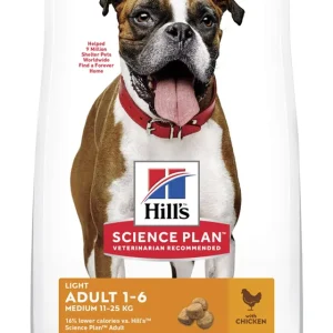 Hills Canine Adult Light MED Chicken 2.5kg Billig