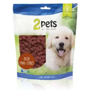 Populär 2pets Dogsnack Deer MiniCubes, 400 g