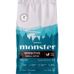 Endast idag Monster Dog orig sens White fish small bites 12 kg