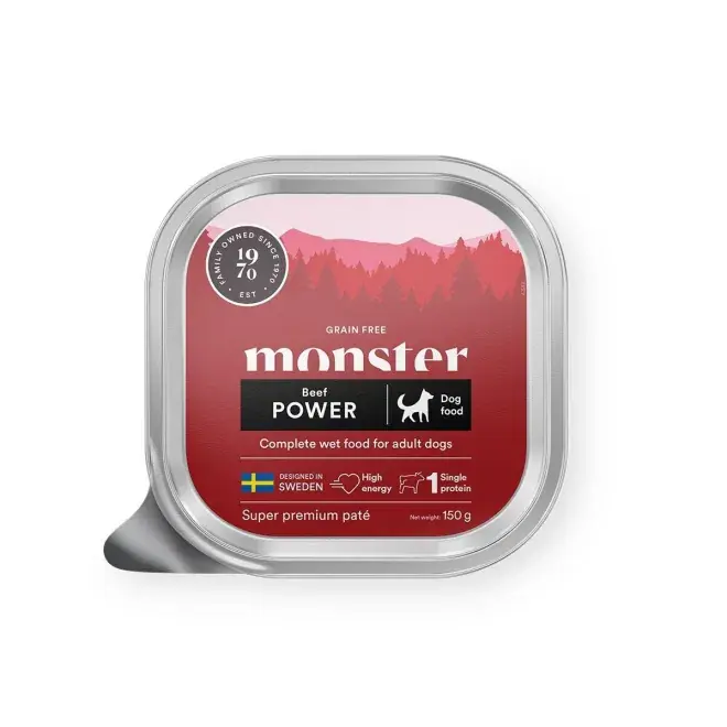 Rabatter Monster Hund Power Beef Paté tray 150 g