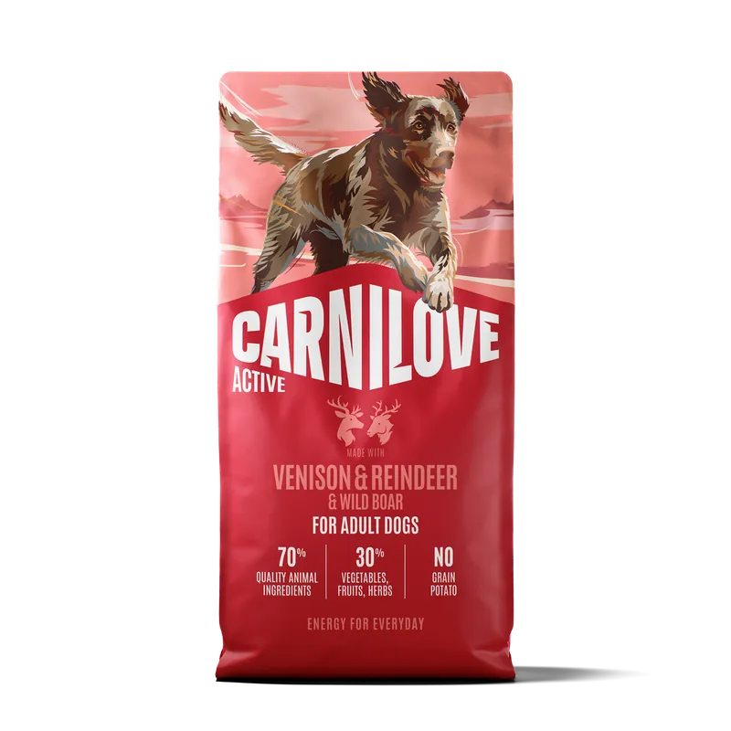 Populärt val CL Active Dog Venison & Reindeer & Wild Boar for Active Adult All Breeds 12 kg