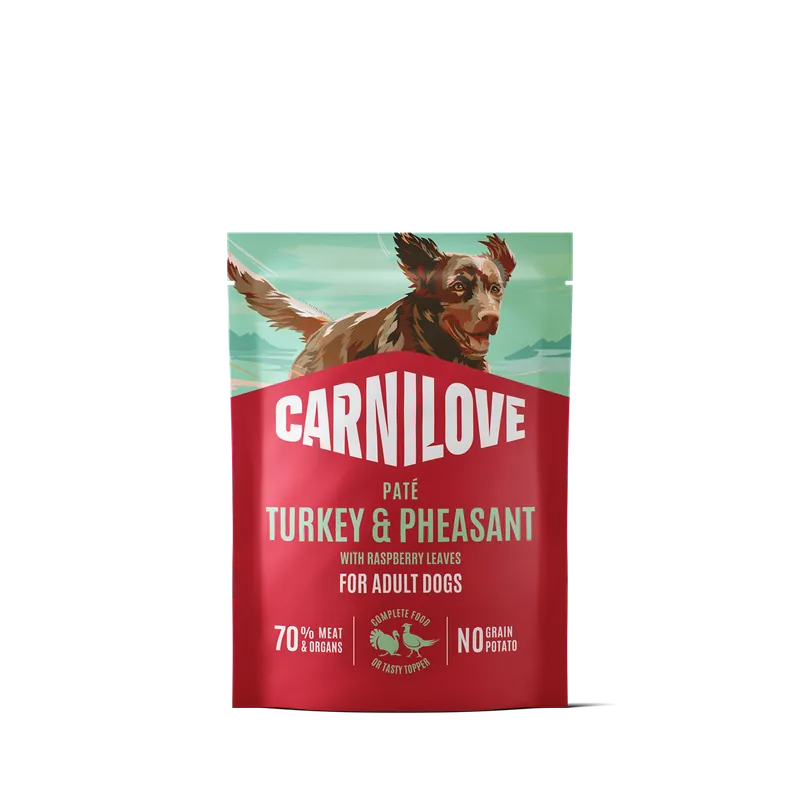 Beställ nu CL Dog Pouch Paté Turkey & Pheasant with Raspberry Leaves 300 g
