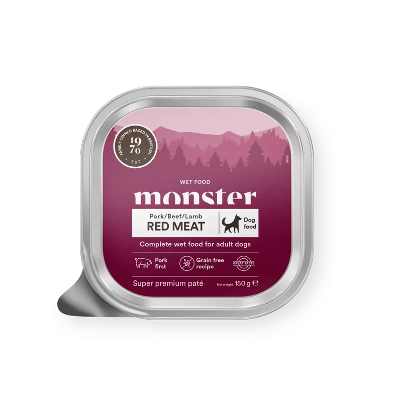 Populärt val Monster Dog Adult Red Meat Paté
