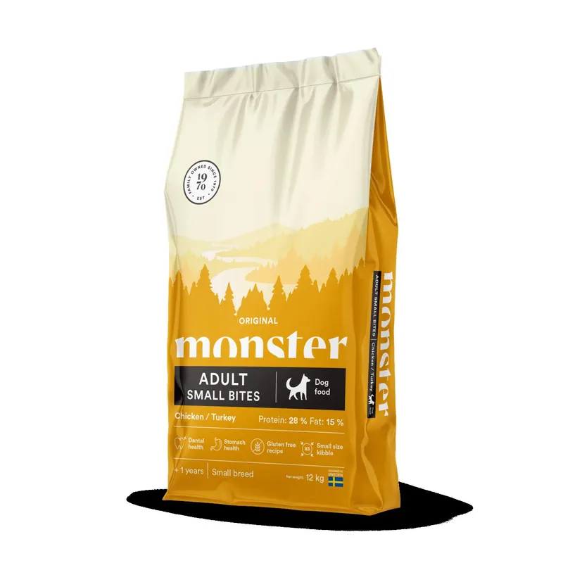 Billigare Monster Dog Orig. Adult Small Bites Ch/Turk 12 kg