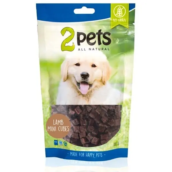 2pets hundgodis minikuber lamm, 100g Köp nu