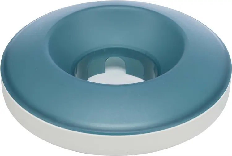 Köp online Slow Feed Rocking bowl, plast/TPR, 0.5 l/ø 23 cm, grå/blå