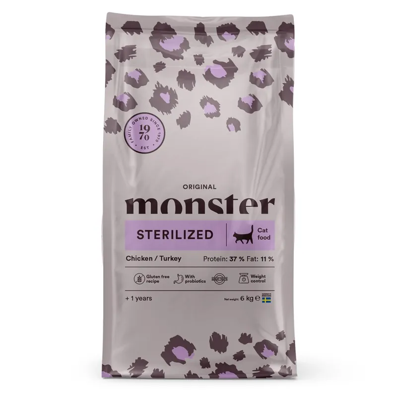 I lager Monster Cat Original Sterilized Chicken / Turkey 400 g