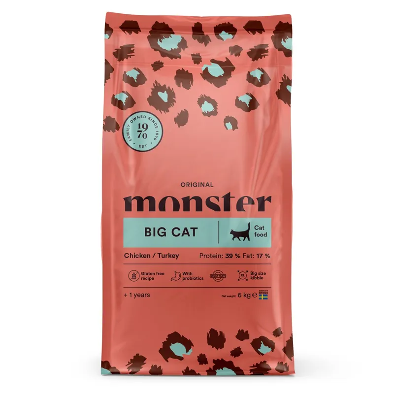 Kampanjpris Monster Cat Original Big Cat Chicken / Turkey 400 g