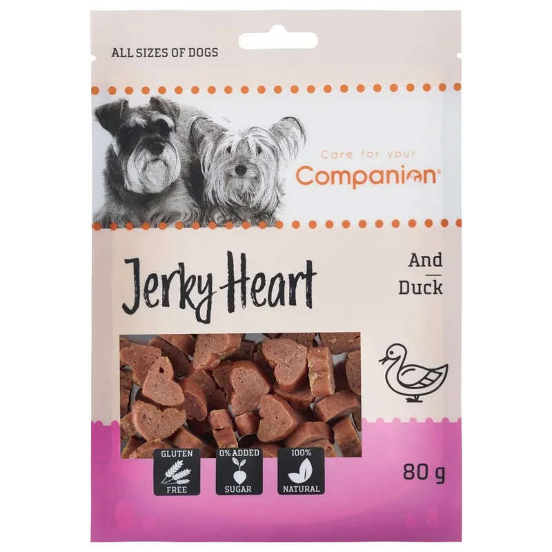 Companion Duck Jerky Heart, 80g Erbjudande