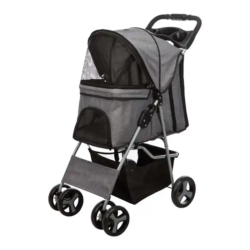 Kundfavorit Djurvagn Buggy, hopfällbar, 47×h100×80 cm, grå