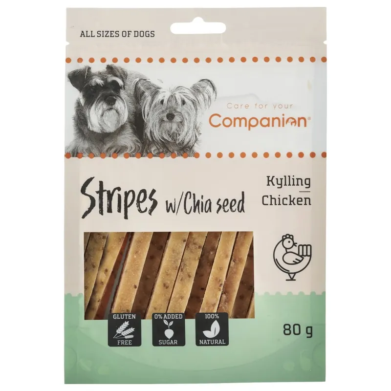 Companion Chicken Stripes w/Chia Seed, 80g Rea