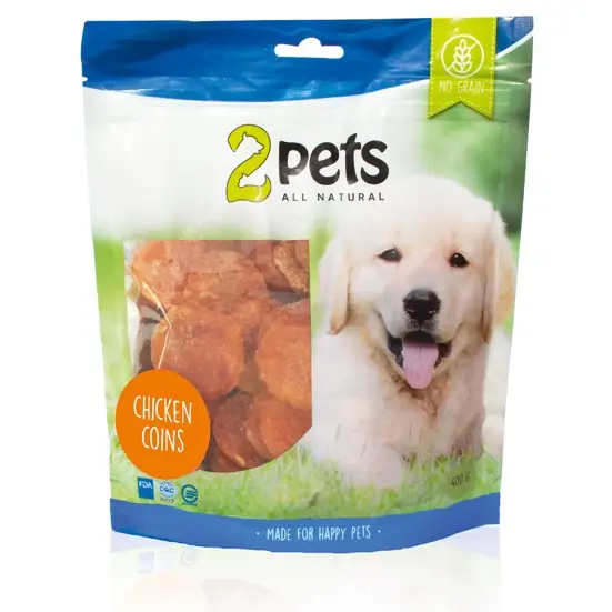 2pets Dogsnack Chicken Coins, 400g Rea