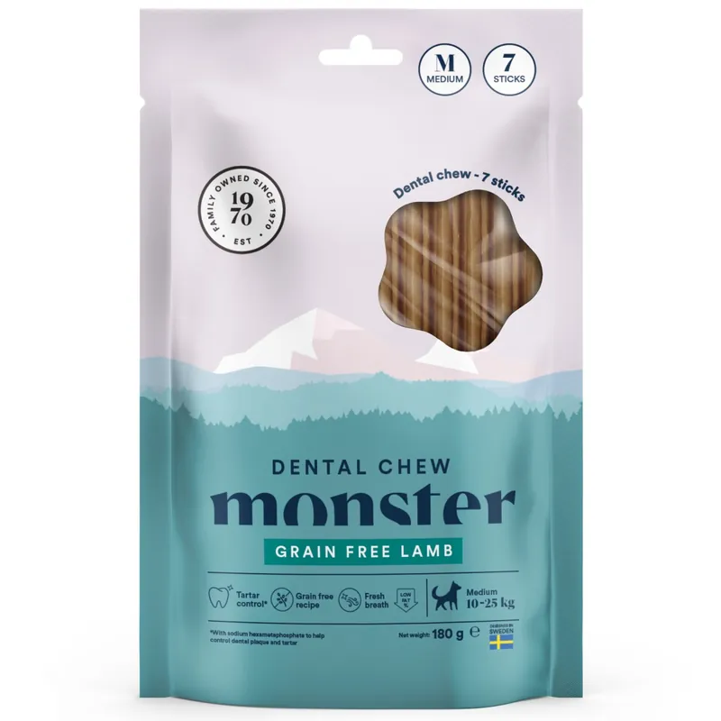 Billig Monster Dog Dental Chew Grain Free Lamb Small