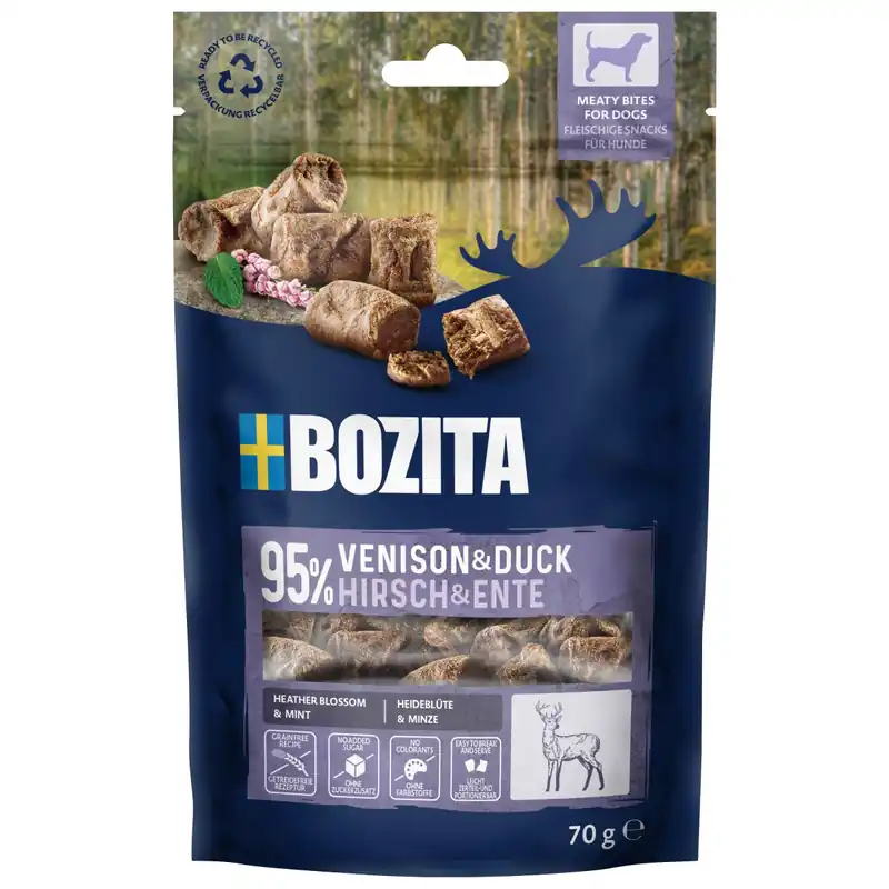 Outlet Bozita Snacks Meaty Bites Venison & Duck 70g