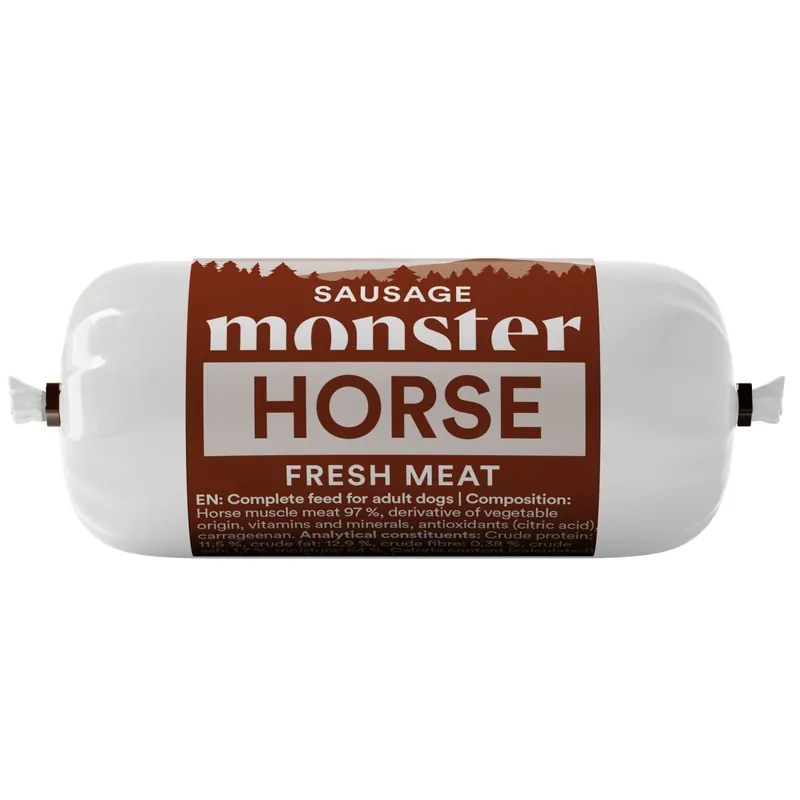 Erbjudande Monster Dog Sausage Horse 80 g