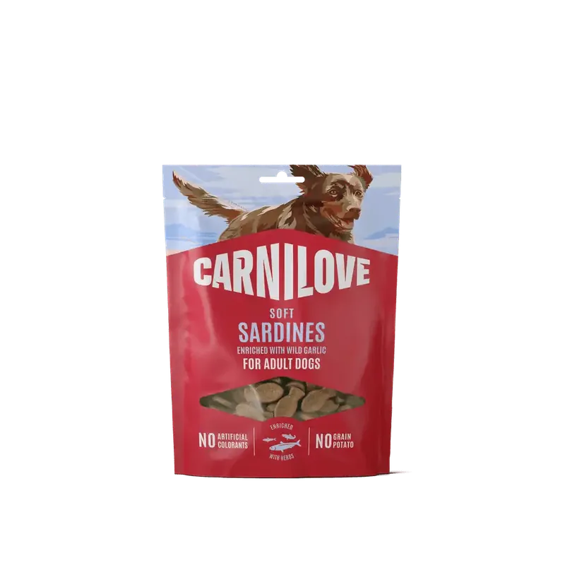 Kundfavorit Carnilove Dog Soft snack Sardines enriched with Wild garlic 200 g