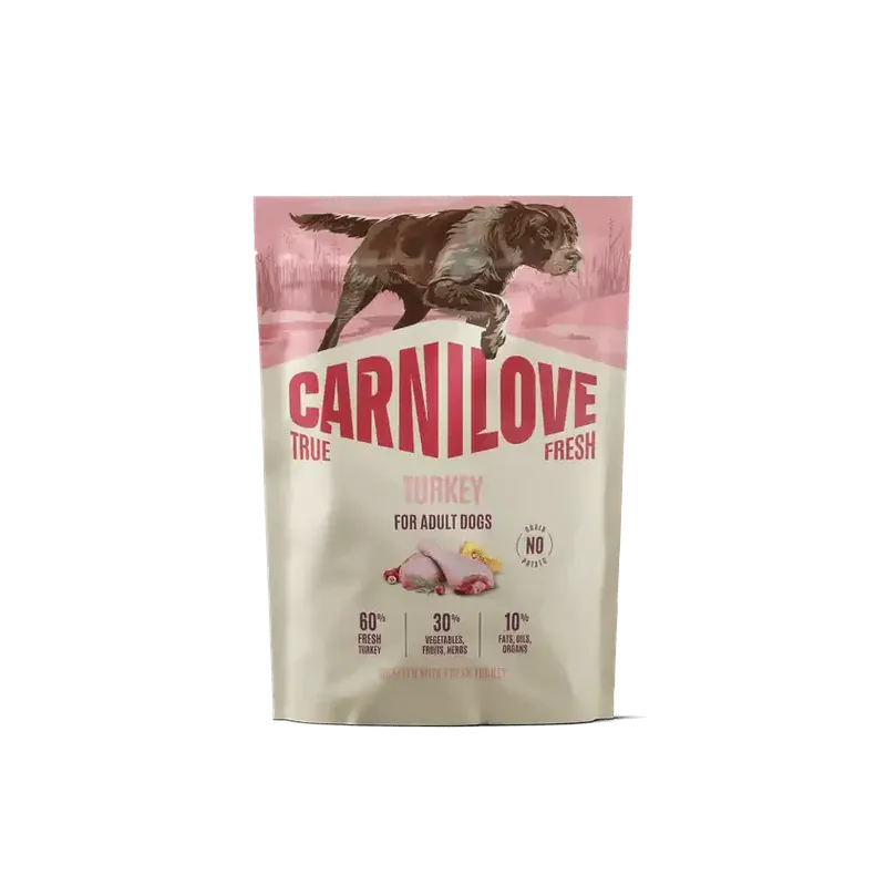 Begränsat antal Carnilove True Fresh Dog Dry Turkey for Adult All Breeds 1.5 kg