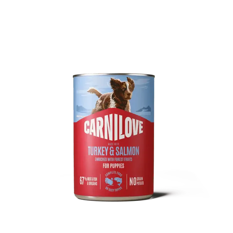 Snabb leverans Carnilove Dog Can Paté Salmon & Turkey for Puppies 400 g