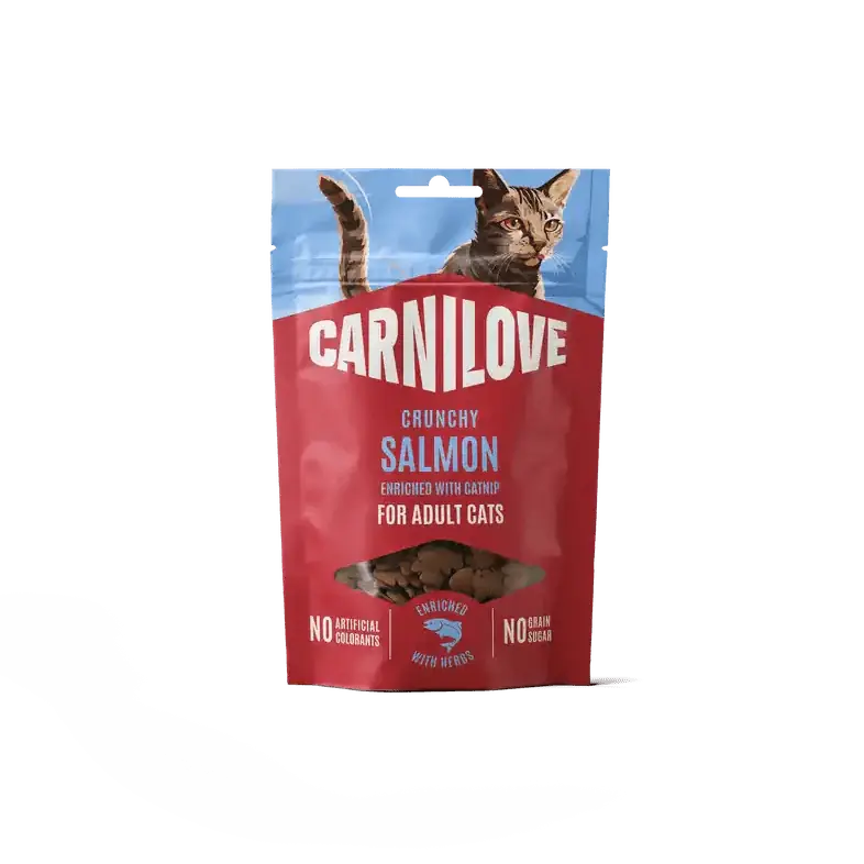 Carnilove Cat Crunchy Snack Salmon enriched with Catnip 50 g Endast idag