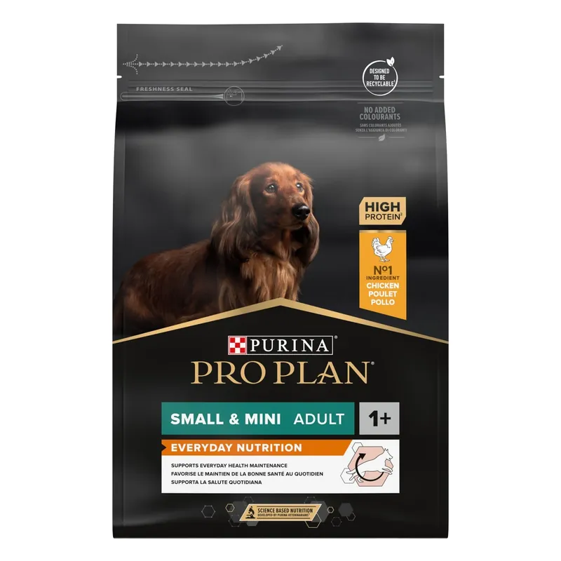 Endast idag PURINA PRO PLAN Small & Mini Adult Dog Rikt på Kyckling 3 kg