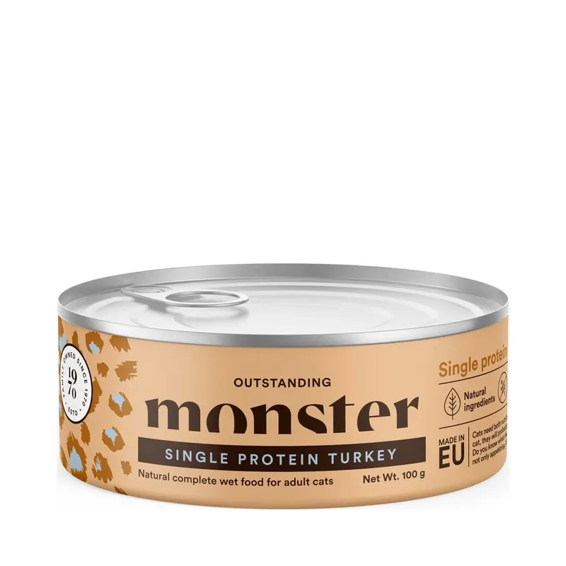 Snabb leverans Monster Cat Adult Single Protein Turkey Can 100 g