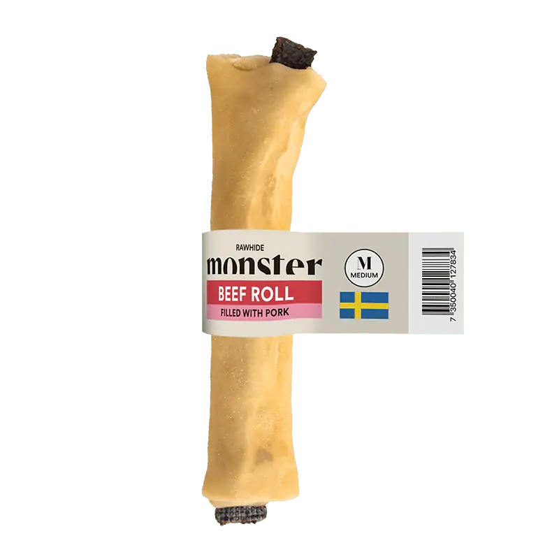 Begränsad tid Monster Rawhide Beef Filled Pork Medium 1 st