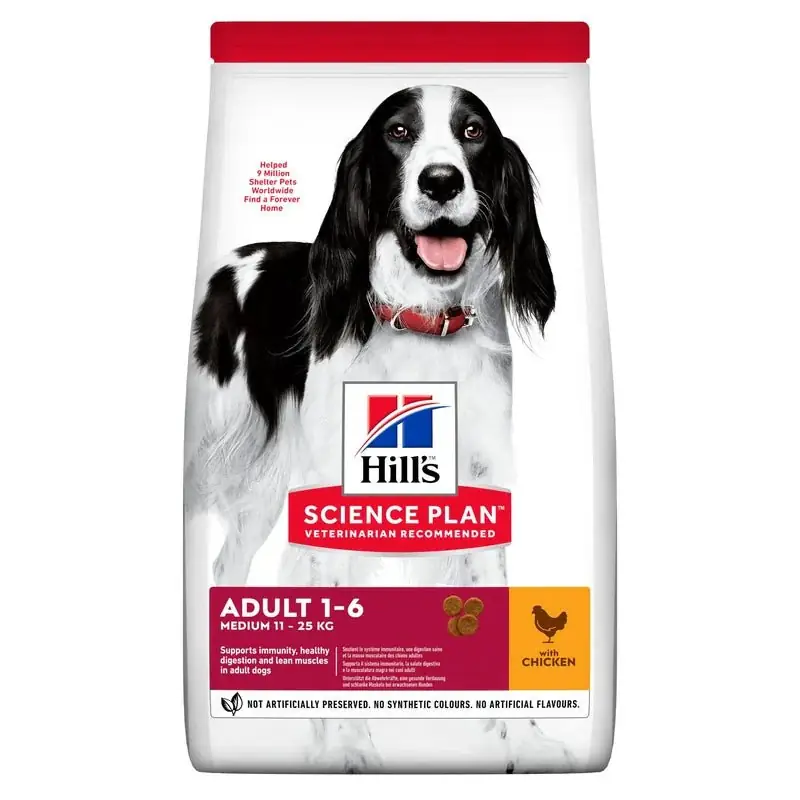 Outlet HILL'S SCIENCE PLAN Adult Medium torrfoder med kyckling för hund 2.5 kg