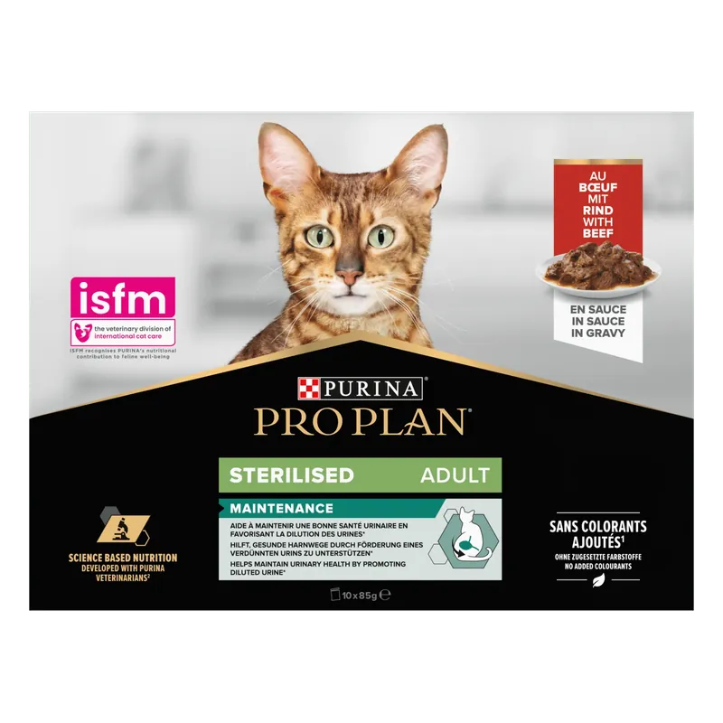 Purina Pro Plan Adult Sterilised Maintenance Beef 10 x 85 g Beställ nu