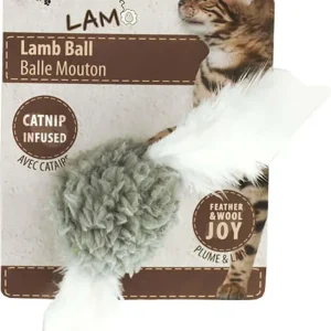 Billigare All For Paws Lammboll Med Fjädrar & Catnip 5 cm / Mix