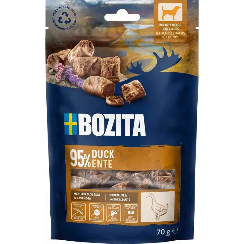 Billigare Bozita Snacks Meaty Bites Duck 70 g