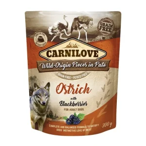 Carnilove Dog Paté Ostrich With Blackberries 300 g Kampanj
