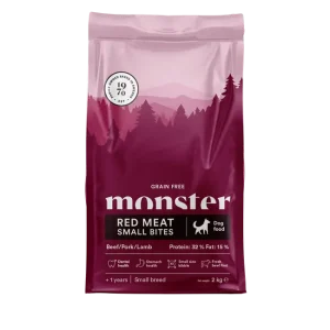 Bästa pris Monster Dog GF Adult Red Meat Small Bites 2 kg