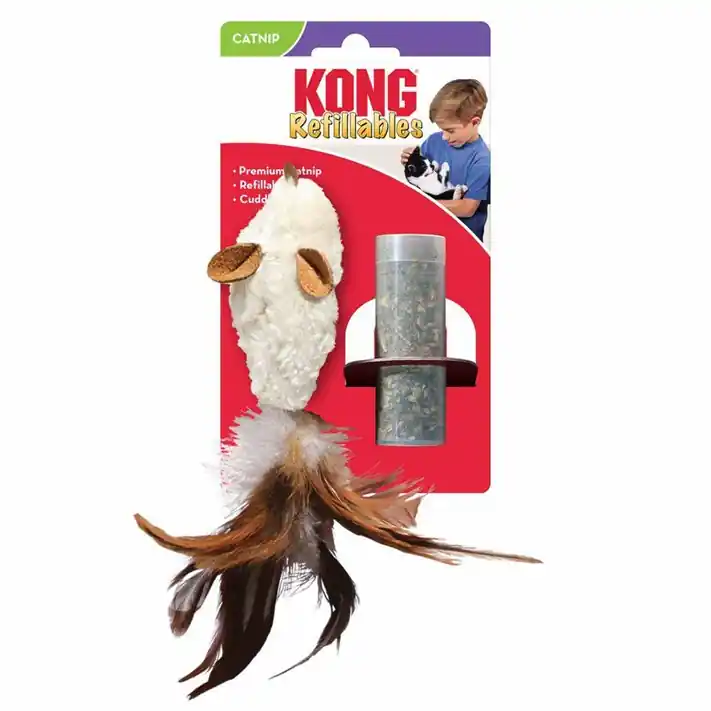 KONG REFILLABLE FEATHER MOUSE Premium