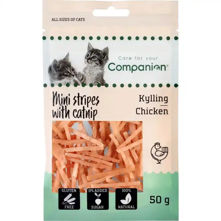 Companion Mini Stripes med kattmynta kyckling Erbjudandepris