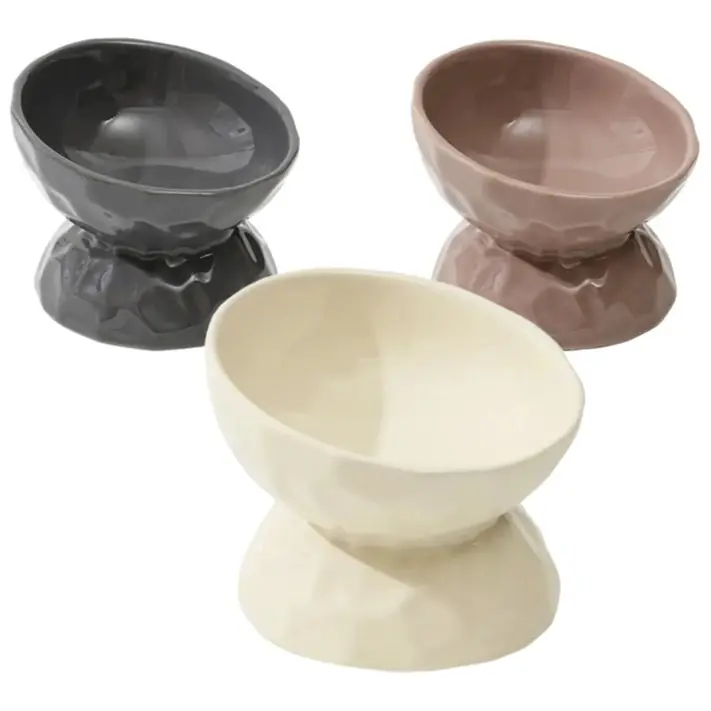 Erbjudandepris Kattmatskål Ceramic Ädelruggad sluttande Brun