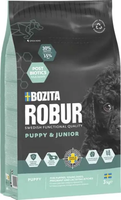 Bozita Robur Puppy & Junior 3kg Endast idag