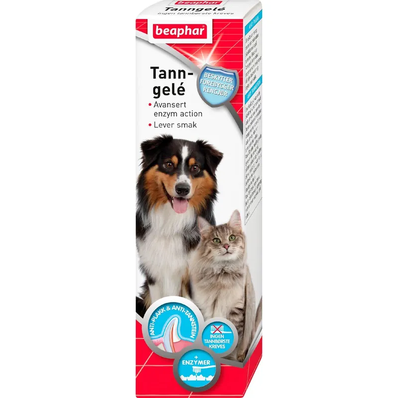 Beaphar Tandgel med 2 Enzymer Hund&Katt, Leversmak 100g Köp online