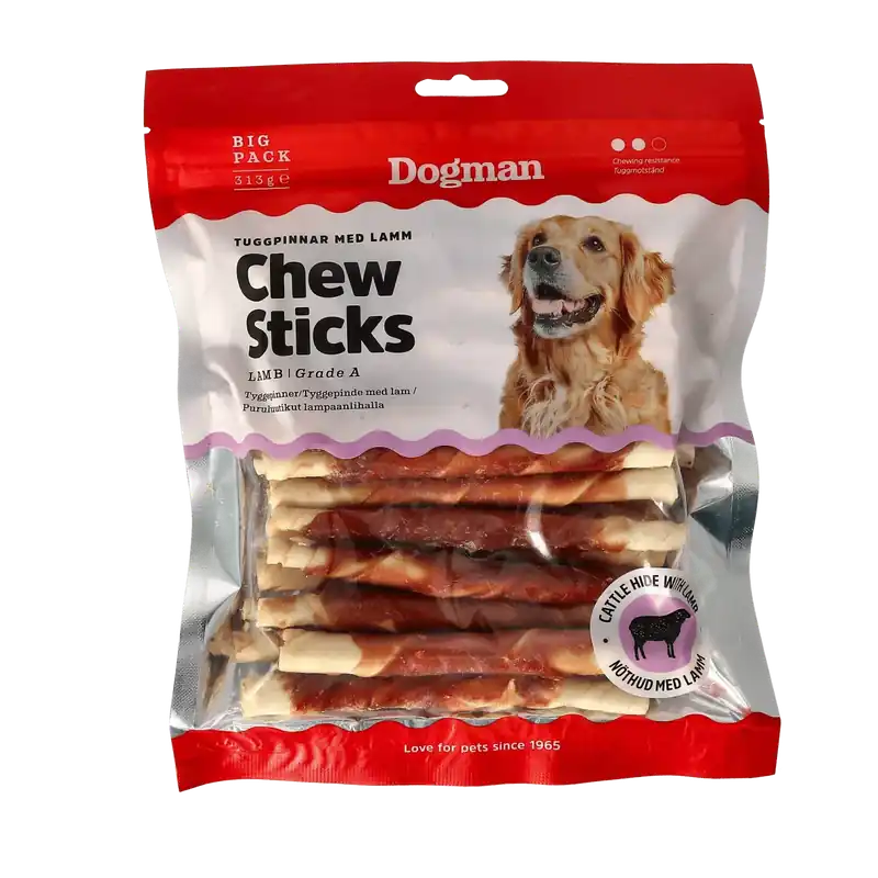 Dogman Tuggpinnar med Lamm 25-pack Nyhet