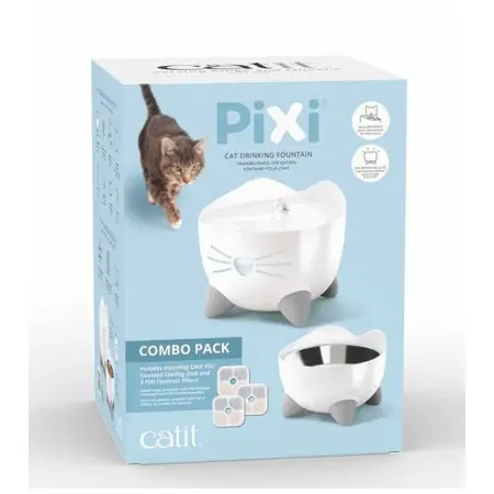 Lägg i varukorgen Catit Pixi Combo VIT - vattenfontän och matskål