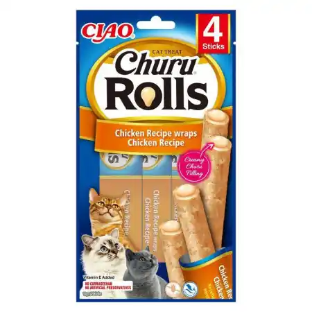 Beställ nu Kattgodis Churu Rolls with Chicken