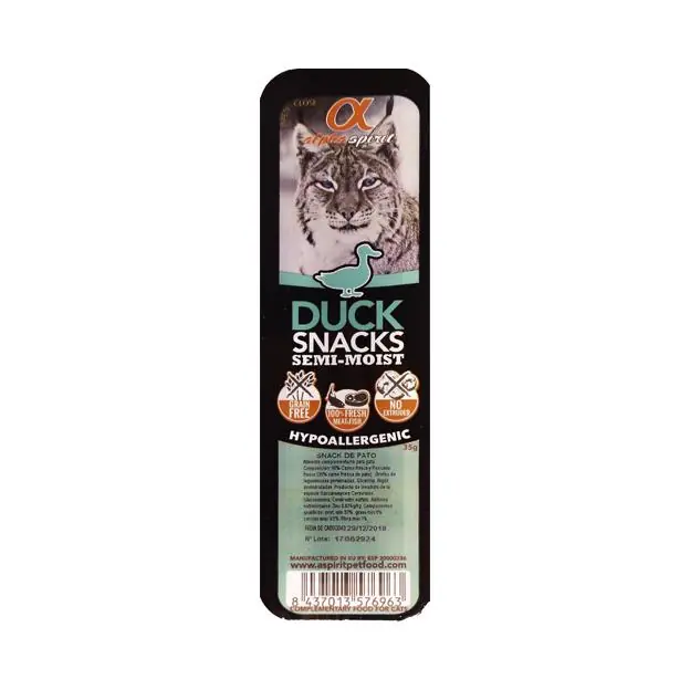 Alpha Spirit Semi-moist Cat Treats Anka / 35 g Erbjudandepris