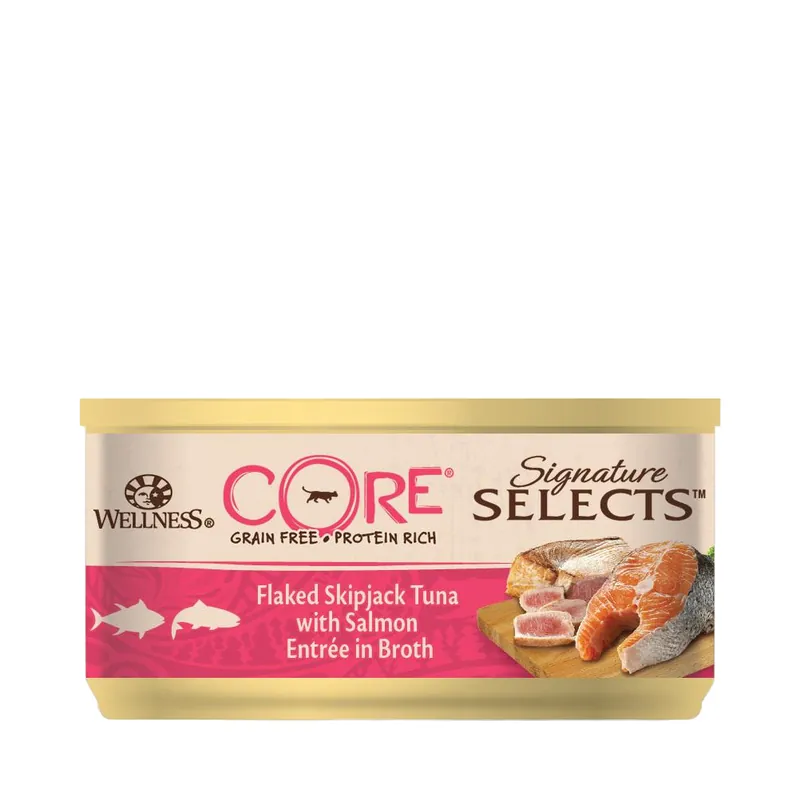 Handla nu CORE Cat Flaked Tuna with Salmon 79 g