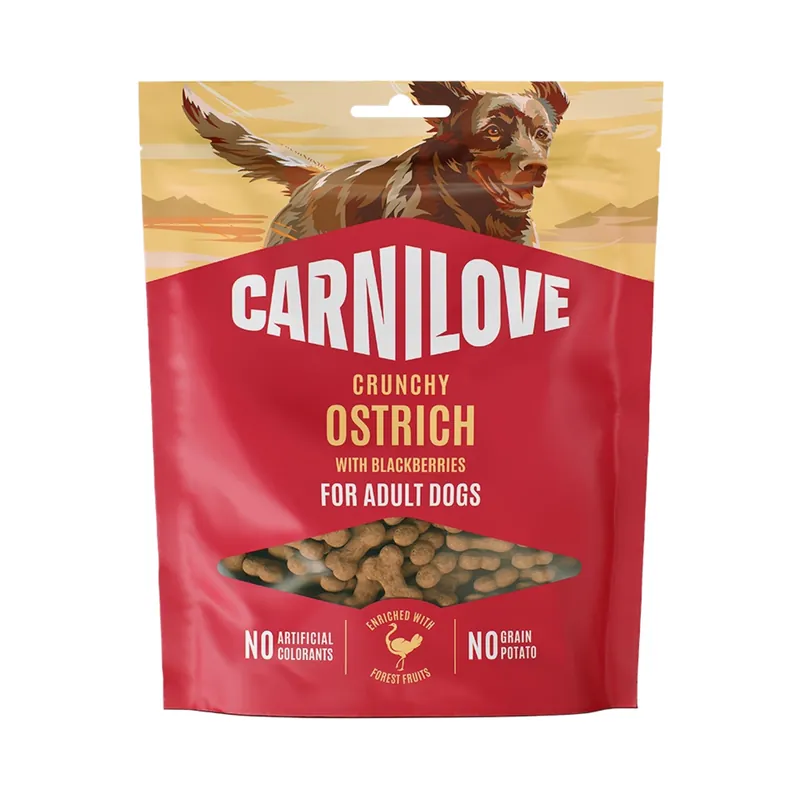 Carnilove Hundeknuspersnack Strauß & Brombeeren 200 g Reapris