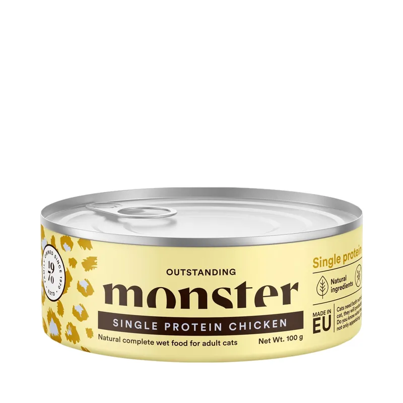 Utförsäljning Monster Cat Adult Single Protein Chicken 100 g