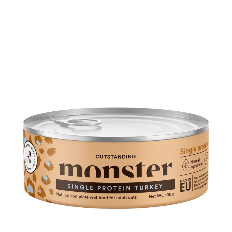 Monster Cat Adult Single Protein Turkey 100 g Kampanj