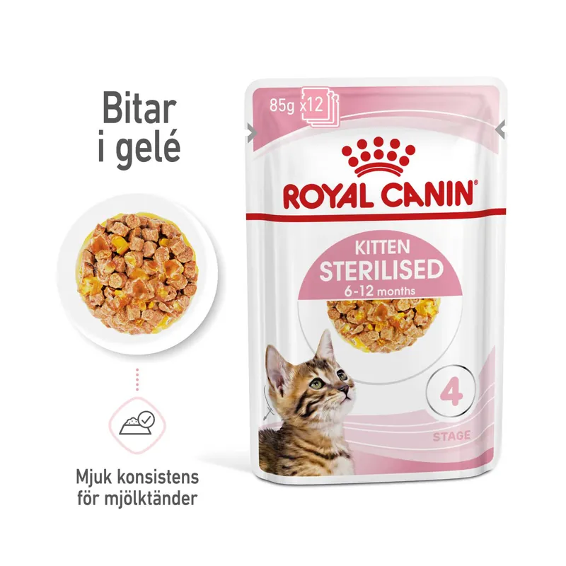 Nedsatt pris Royal Canin Kitten Sterilised Jelly 12x85 g