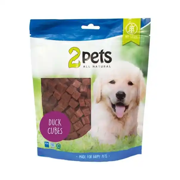Utförsäljning 2pets Dogsnack Cubes Duck 400 g