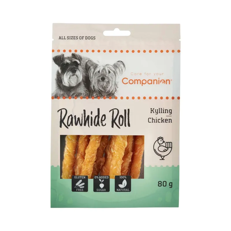 Populärt val Companion Chicken Rawhide Roll 80 g